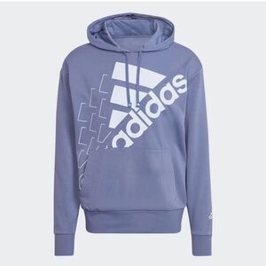 Adidas Hoodie Essential Logo Hoodie (gender Neutral) Orbit Violet White Size L
